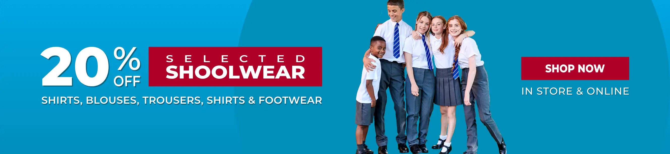 20% Off Selected Schoolwear