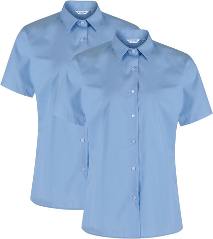 TRUTEX SHORT SLEEVE NON IRON SLIM FIT SHIRT (TWIN PACK)