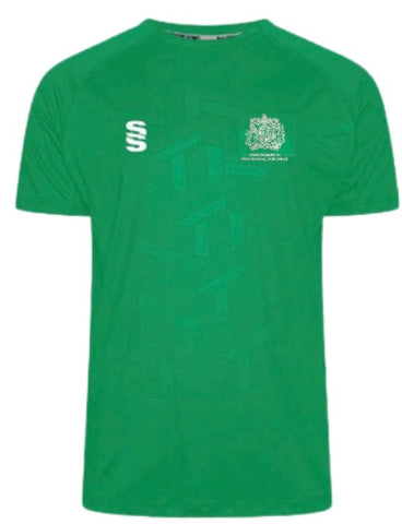 KING EDWARD VI HIGH SCHOOL FOR GIRLS SURRIDGE EMERALD IMPACT SPORTS PLAYING SHIRT - PLEASE ORDER IN STORE