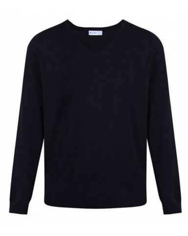 TRUTEX PREMIUM COTTON BLEND V-NECK KNITWEAR (NAVY BLUE)