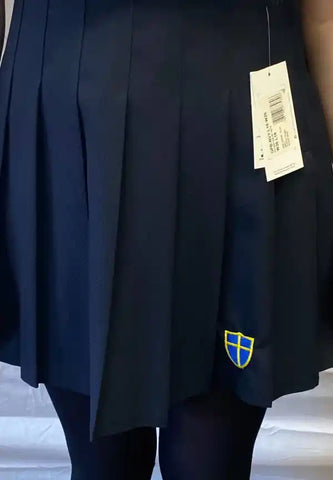 Blue Coat Pleated Skirts