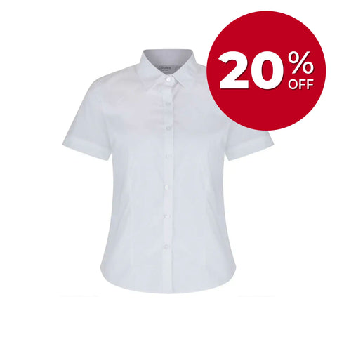 TRUTEX SHORT SLEEVE NON-IRON BLOUSE (TWIN PACK)