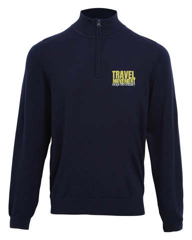TRAVEL MOVEMENT KNITTED 1/4 ZIP