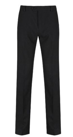 TRUTEX SENIOR BOYS SLIM LEG TROUSERS (BLACK)