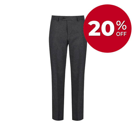 TRUTEX SENIOR BOYS SLIM LEG TROUSERS (Grey)