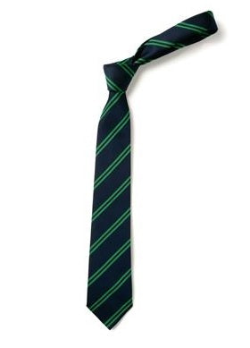 DS118 STOCK DOUBLE STRIPE TIE NAVY/GREEN