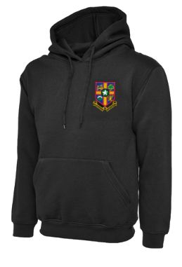 Black college hoodie best sale