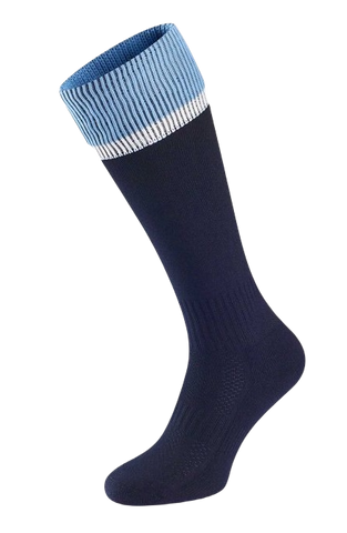 TIPPED SPORTS SOCKS - NAVY/SKY
