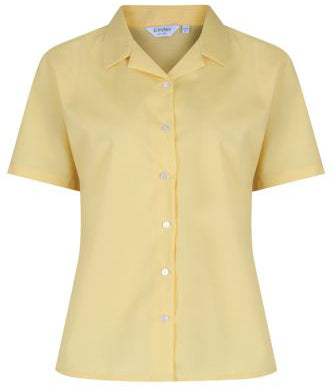 TRUTEX SHORT-SLEEVE REVER COLLAR BLOUSE (TWIN PACK - GOLD)