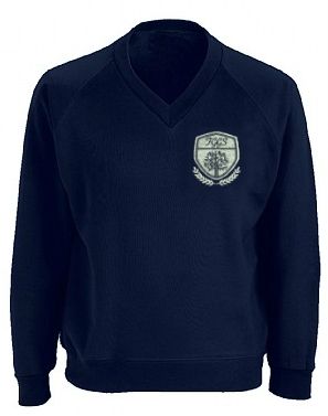 TURVES GREEN GIRLS YRS 7-8 V-NECK SWEATSHIRT