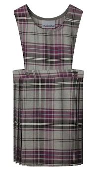 Grey tartan pinafore outlet dress school